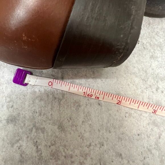 Aquatalia Block Heel Almond Toe Brown Leather Zip Ankle Boots Womens Size 8.5M - Picture 10 of 11